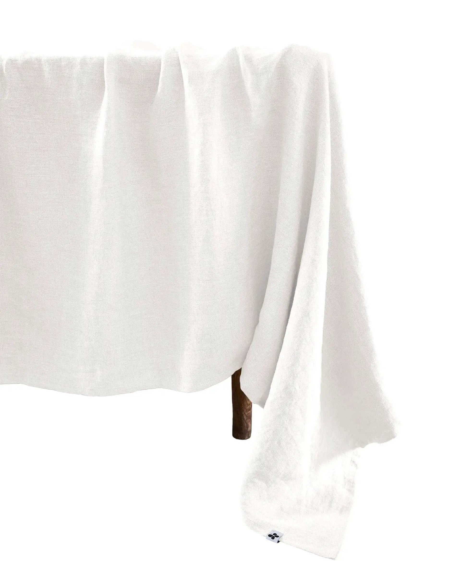 Nappe rectangle Lin lavé SOLINE Craie by L'effet papillon