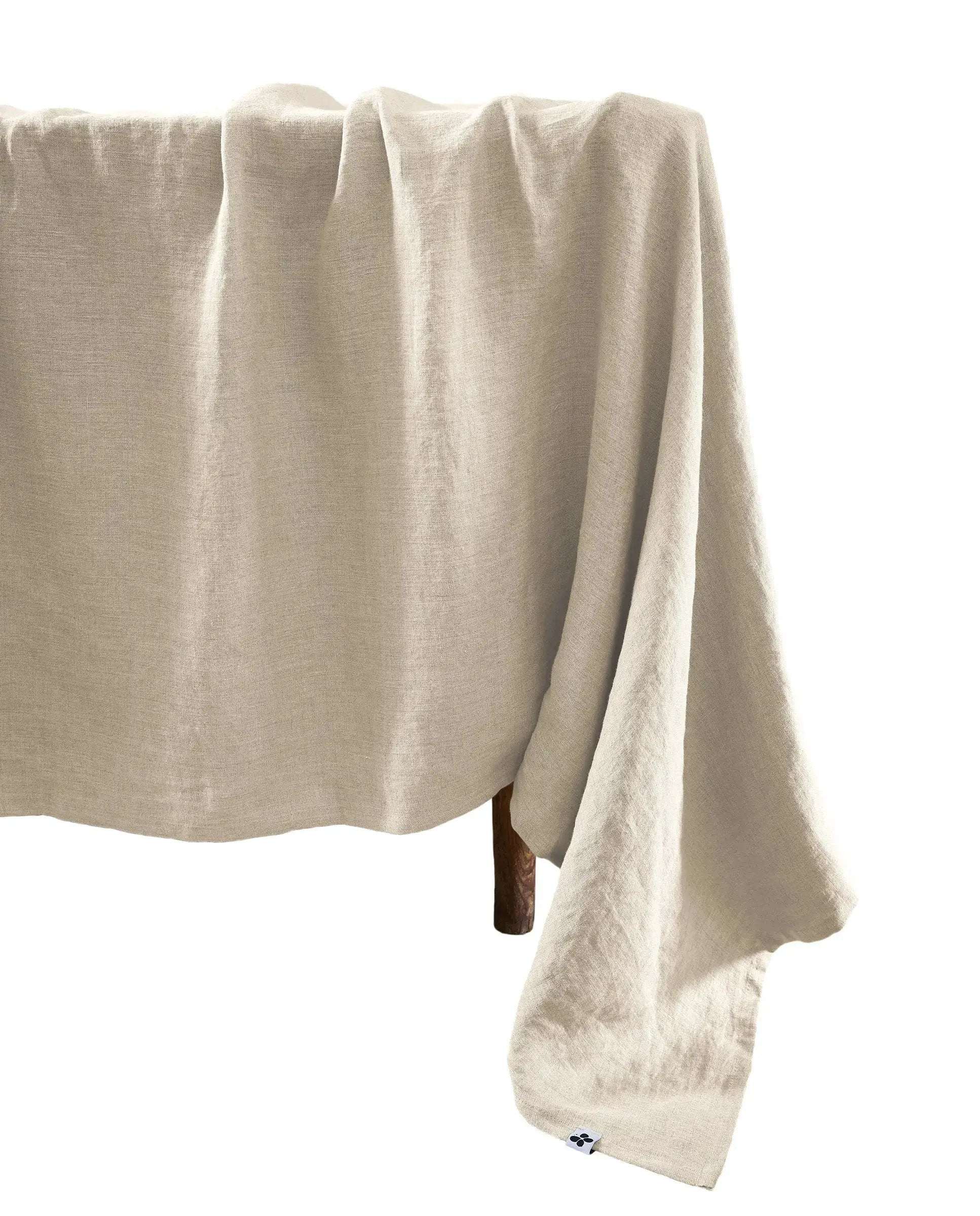 Nappe rectangle Lin lavé SOLINE Sable by L'effet papillon