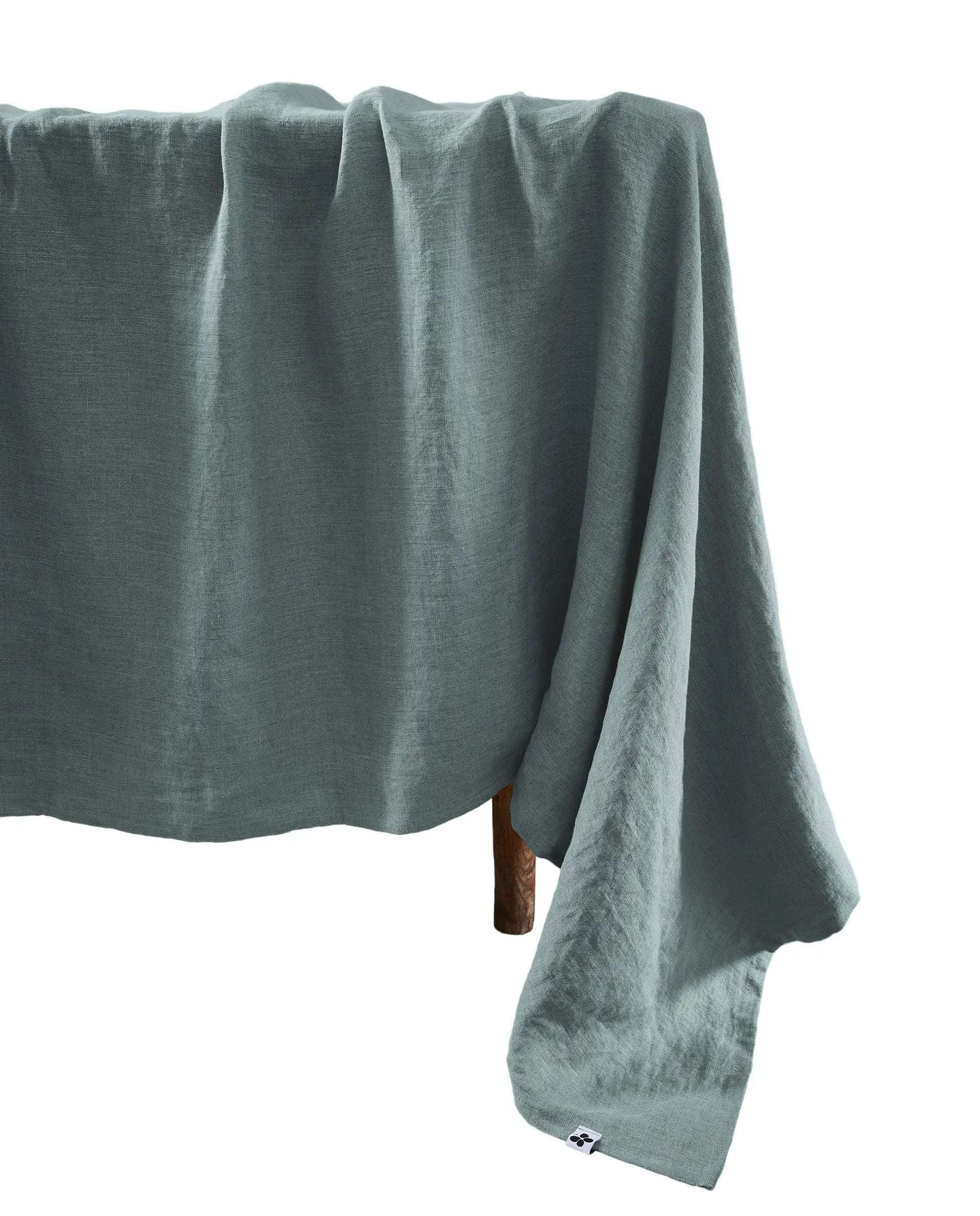 Nappe rectangle Lin lavé SOLINE Ardoise by L'effet papillon