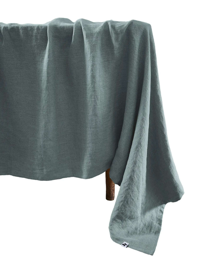 Nappe rectangle Lin lavé SOLINE Ardoise by L'effet papillon