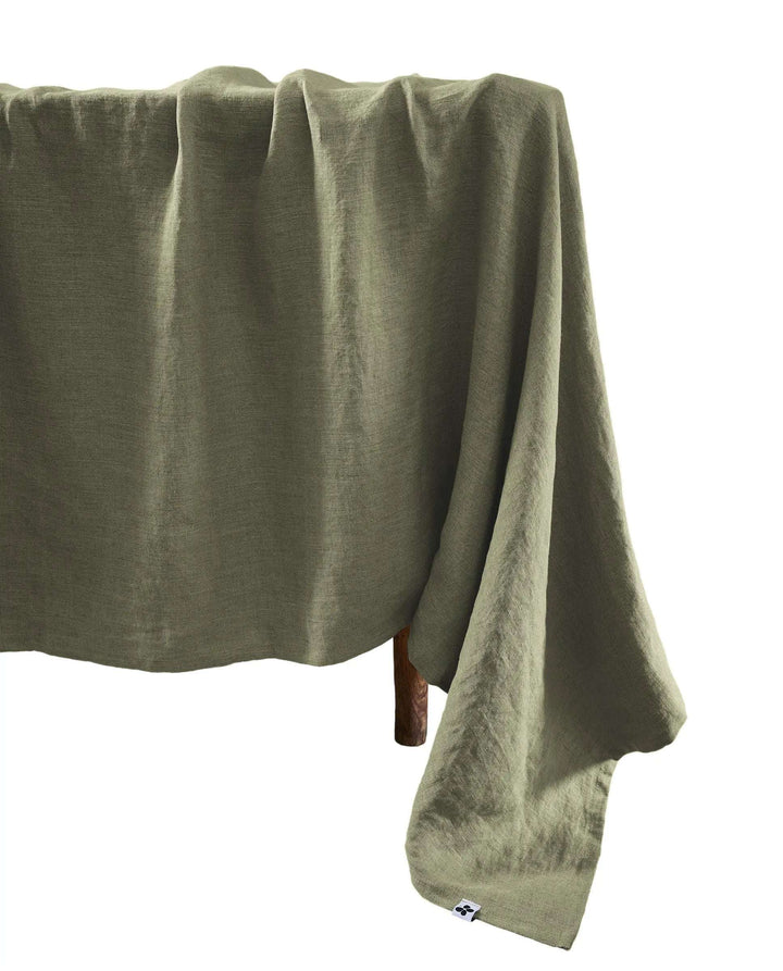 Nappe rectangle Lin lavé SOLINE Thym by L'effet papillon