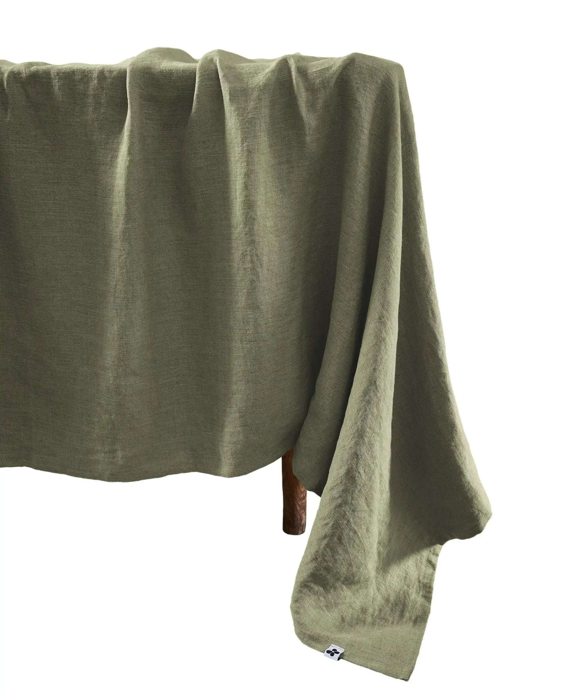 Nappe rectangle Lin lavé SOLINE Thym by L'effet papillon