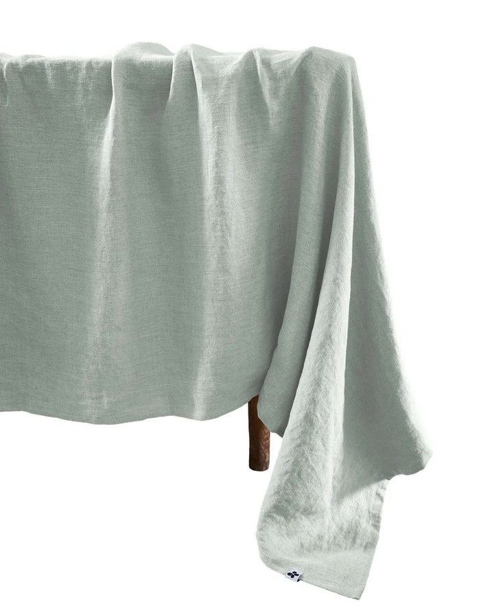 Nappe rectangle Lin lavé SOLINE Eucalyptus by L'effet papillon