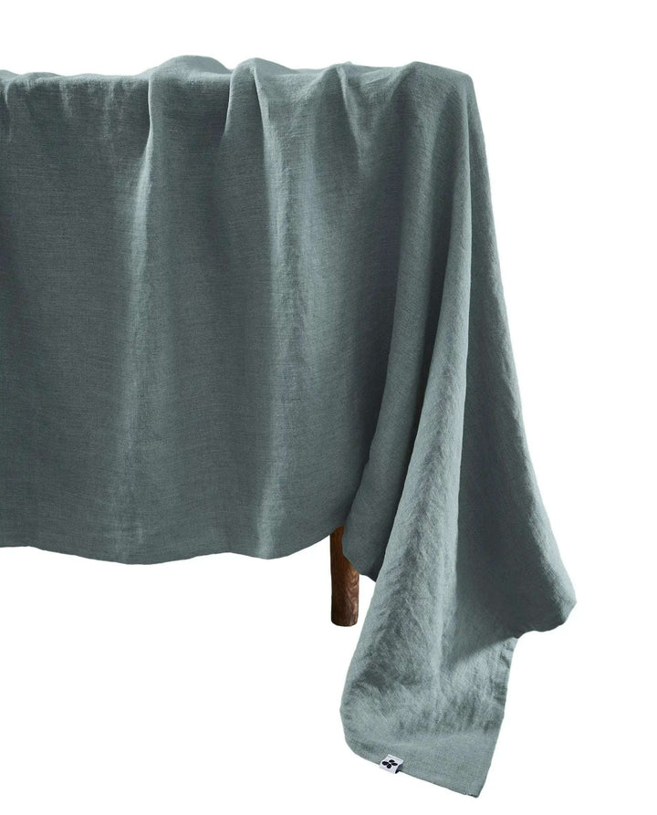 Nappe rectangle Lin lavé SOLINE Ardoise by L'effet papillon