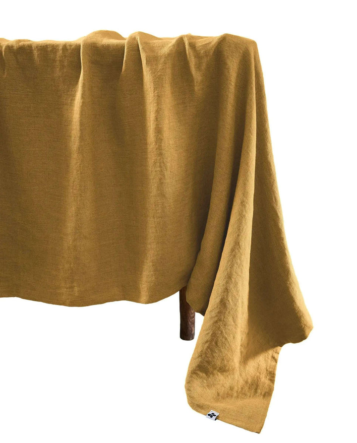 Nappe rectangle Lin lavé SOLINE Caramel by L'effet papillon