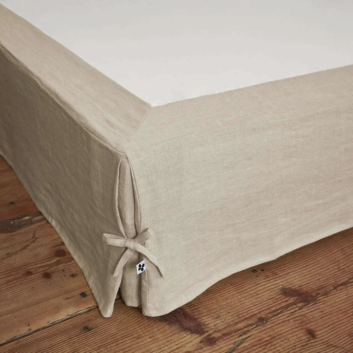 Cache-sommier Lin lavé 140 x 190 cm SOLINE Sable by L'effet papillon
