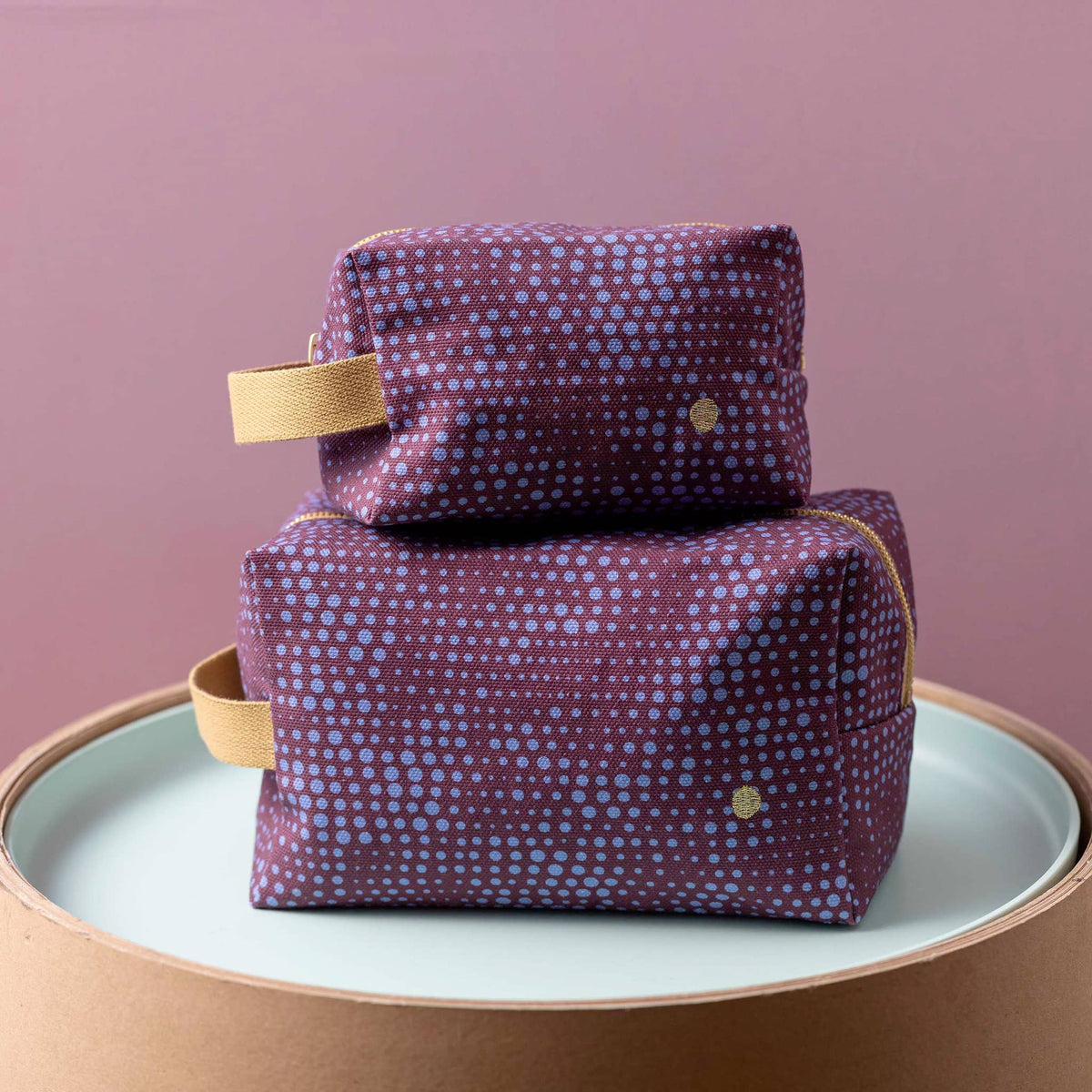 Trousse cube Voluto Multicolore coton bio Casa Plume