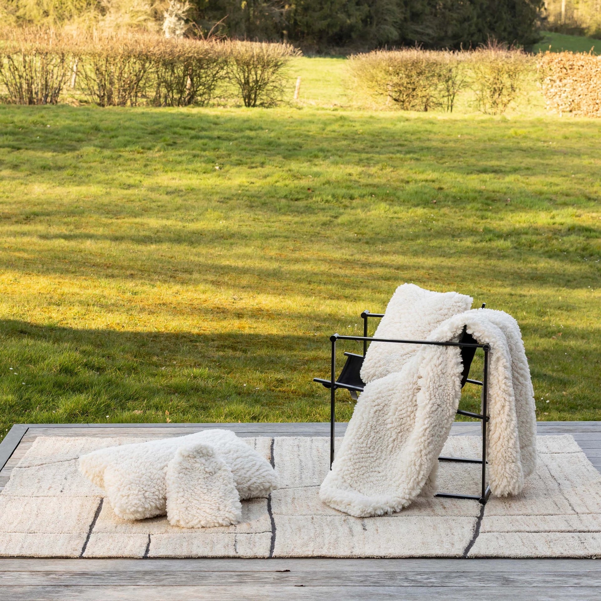 Plaid Noam Neige 140 x 180 by Vivaraise