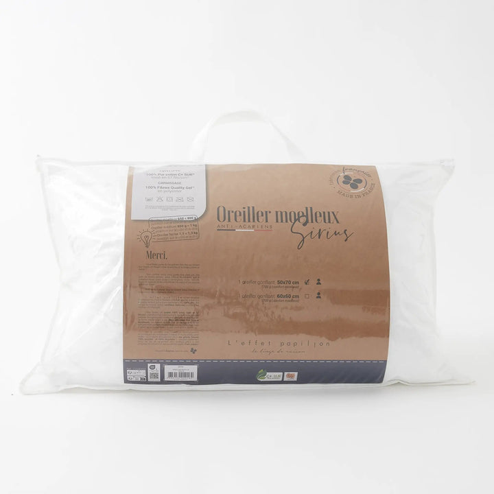 Oreiller Coton Anti acariens 50 x 70 cm SIRIUS by L'effet papillon