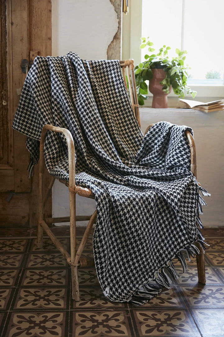 Plaid à franges 130 x 160 cm RPET GASPARD by L'effet papillon