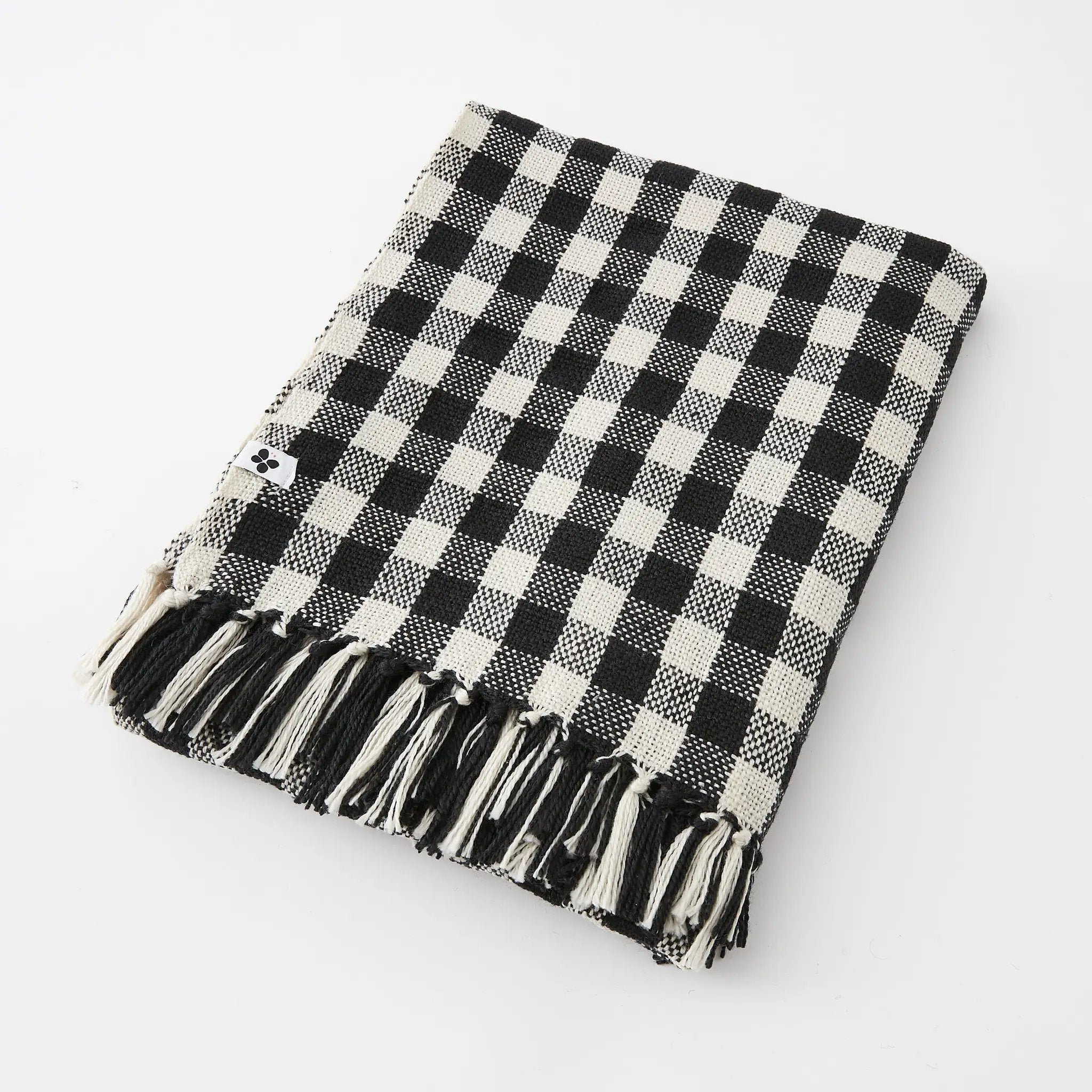 Plaid à franges 130 x 160 cm RPET GABRIEL by L'effet papillon