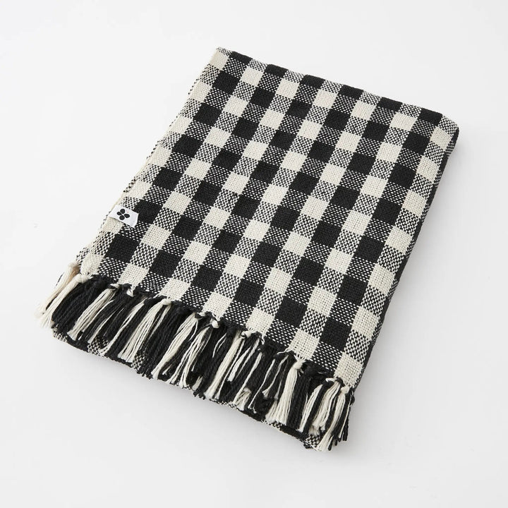 Plaid à franges 130 x 160 cm RPET GABRIEL by L'effet papillon