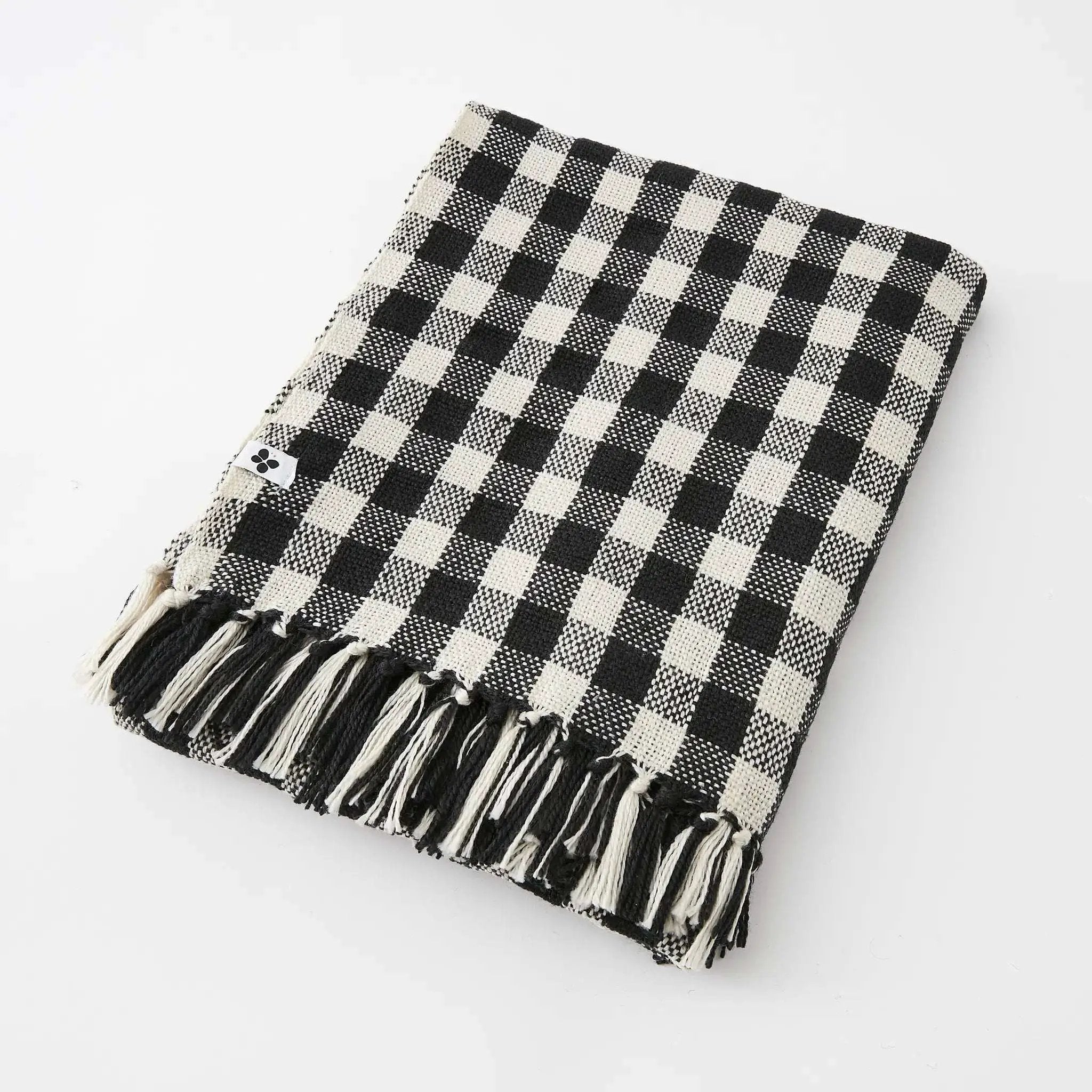 Plaid à franges 180 x 220 cm RPET GABRIEL by L'effet papillon
