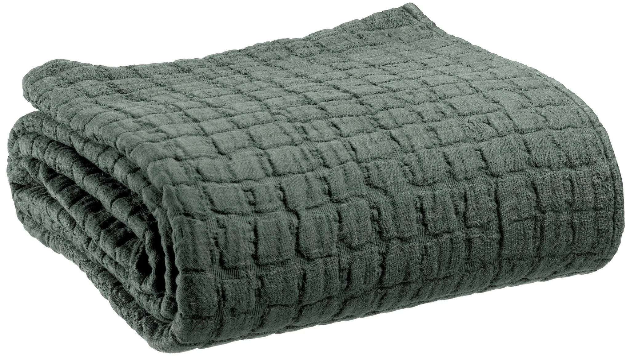 Plaid stonewashed Swami 130 x 200 - Moka by Vivaraise