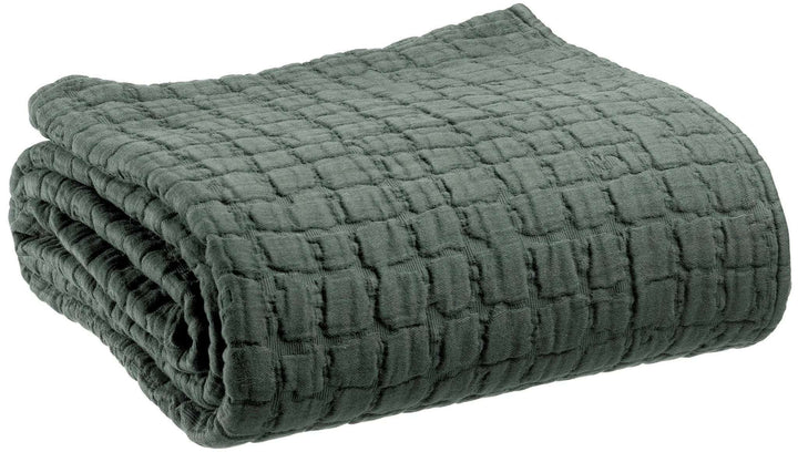 Plaid stonewashed Swami 130 x 200 - Moka by Vivaraise