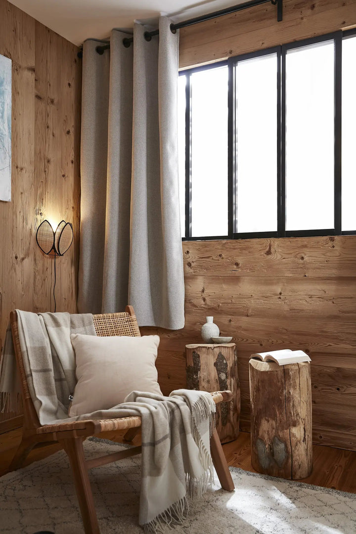 Rideau 140 x 180 cm Occultant + polaire BJORN Pampa by IntexDéco
