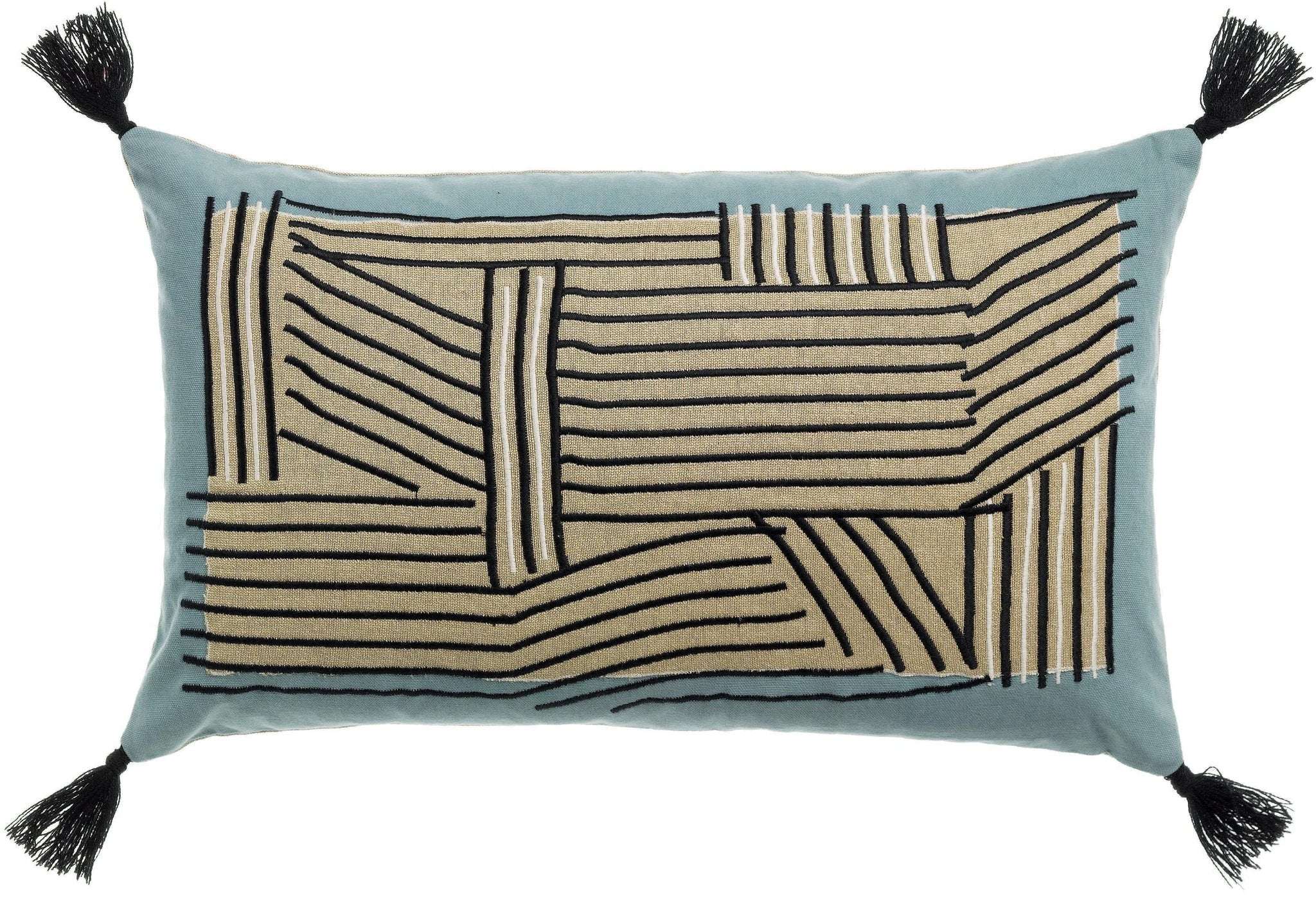 Coussin brodé Kori cèdre by Vivaraise