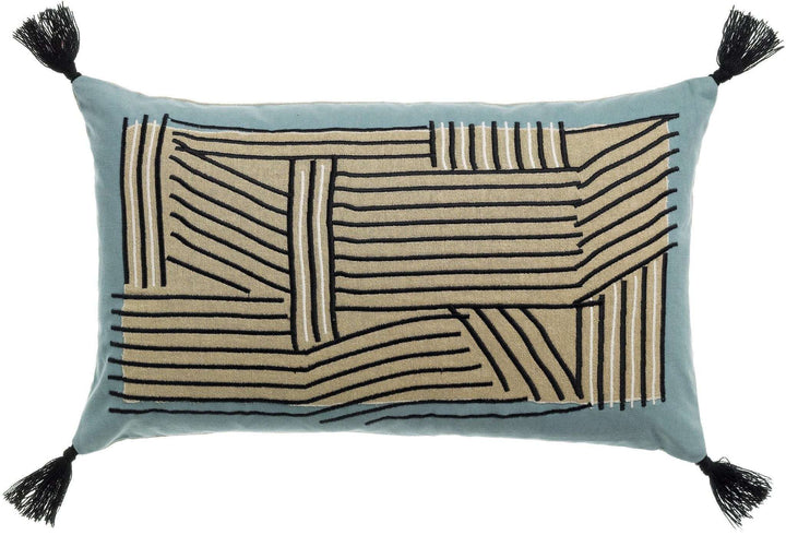 Coussin brodé Kori cèdre by Vivaraise
