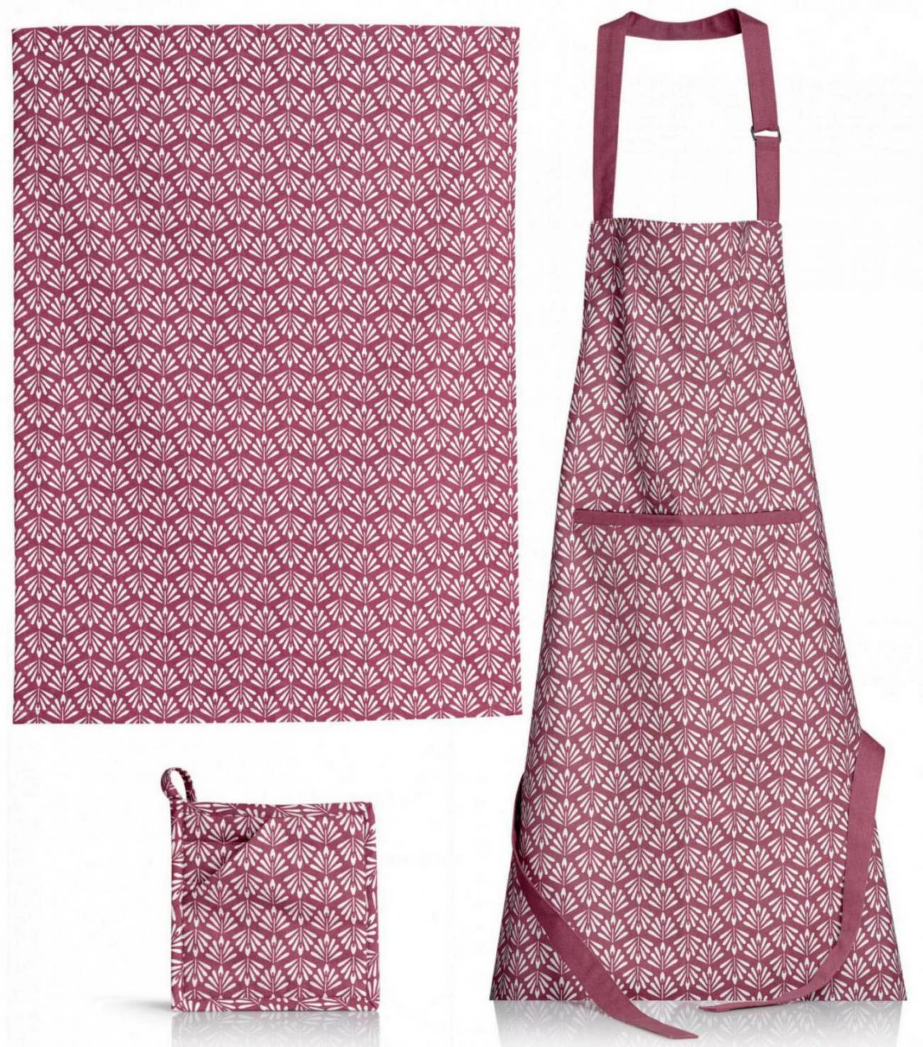 Tablier de cuisine enduit Pompei Orchidée 72 x 85 by Winkler