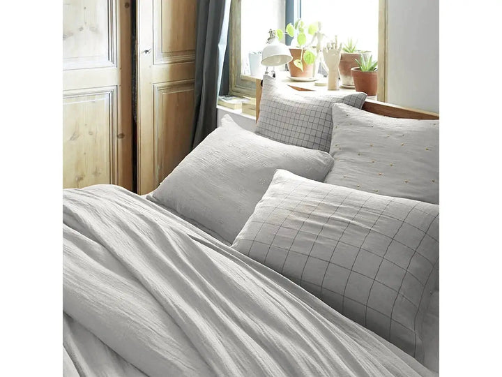 Drap plat 240 x 300 cm Gaze de coton unie GAÏA Nuage by L'effet papillon