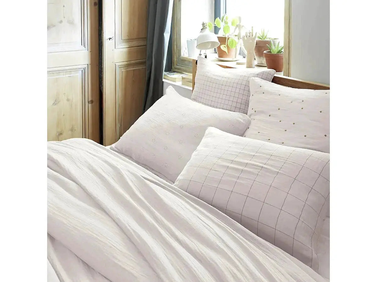 Drap plat 240 x 300 cm Gaze de coton unie GAÏA Chantilly by L'effet papillon