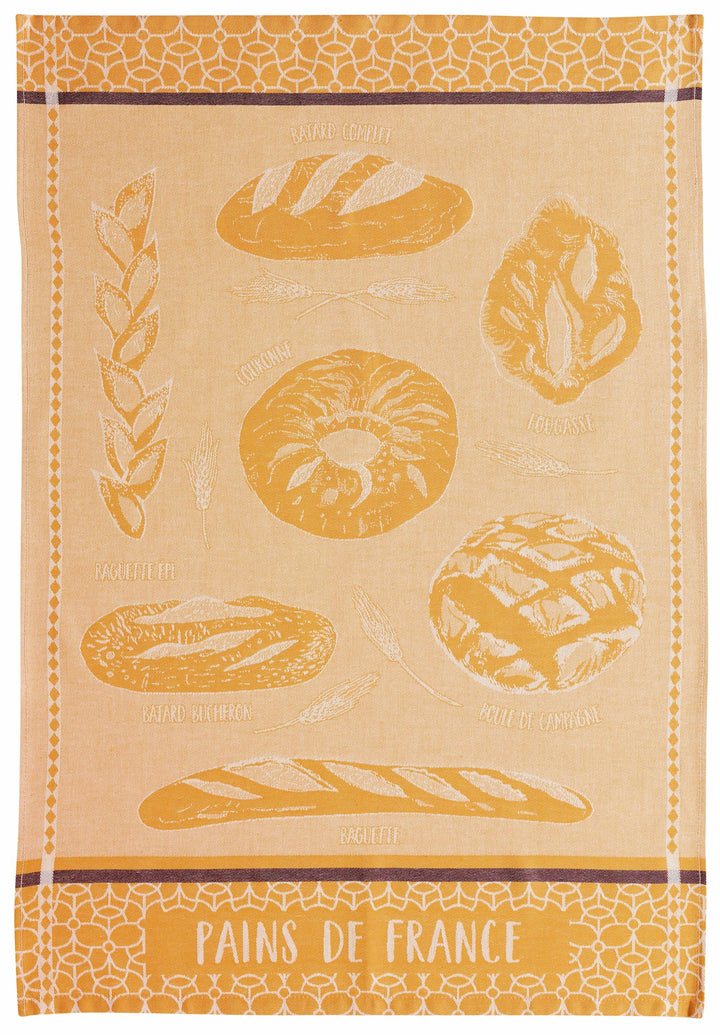 Torchon jacquard Les pains Ocre by Winkler