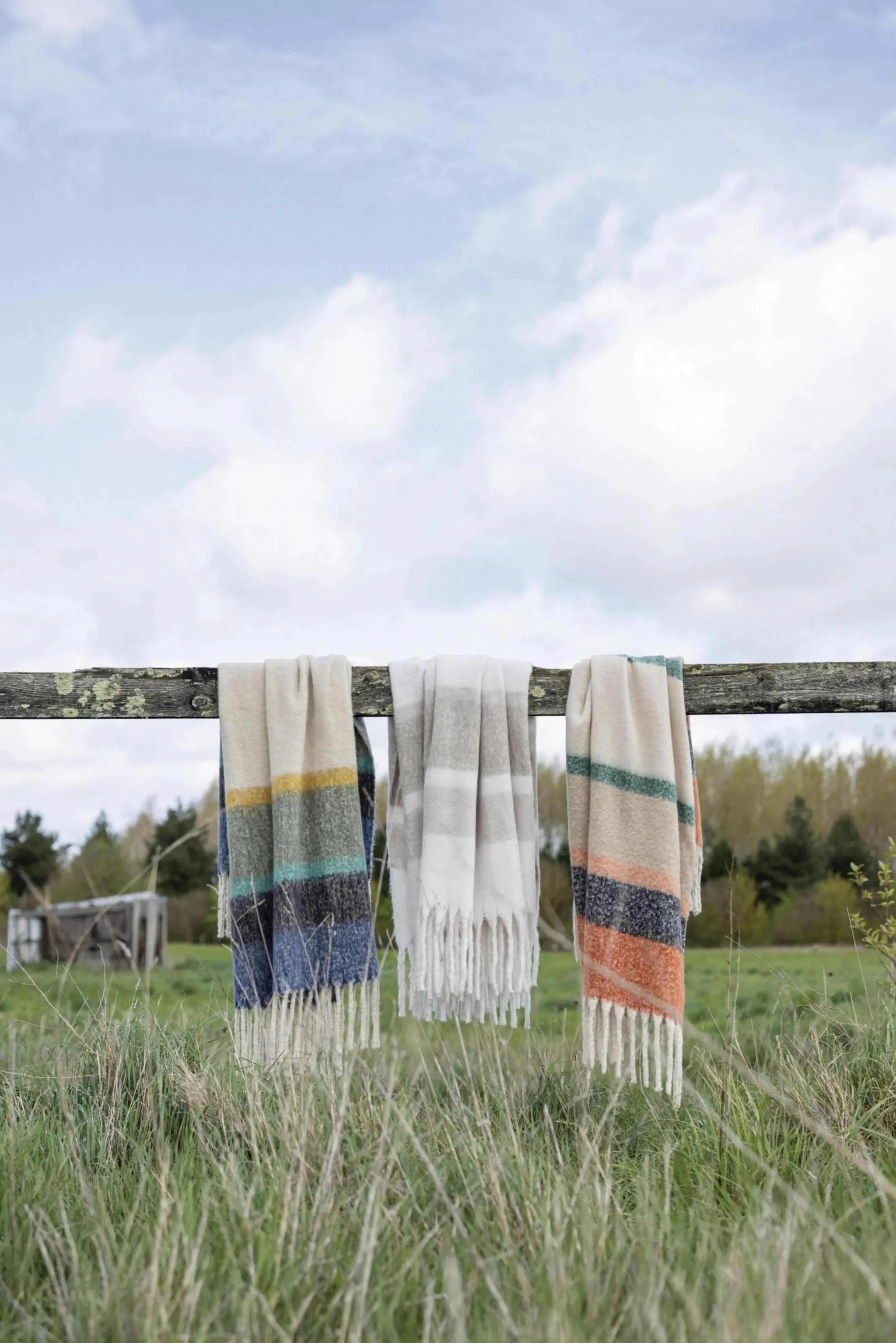 Plaid rayé recyclé Isabel 130 x 160 by Vivaraise
