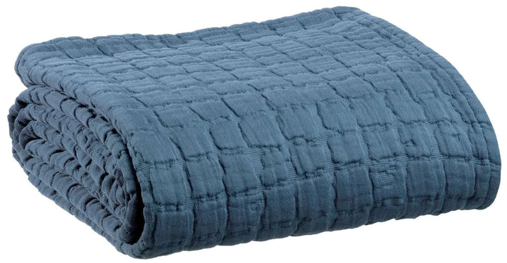 Plaid stonewashed Swami 130 x 200 - Moka by Vivaraise