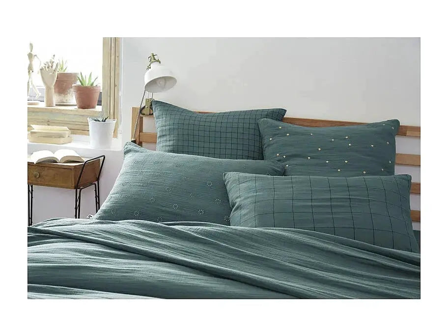 Drap plat 270 x 300 cm Gaze de coton unie GAÏA Canard by L'effet papillon