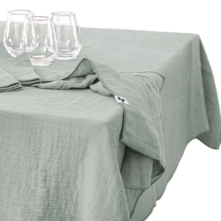 Nappe Gaze de coton unie GAÏA Eucalyptus by L'effet papillon