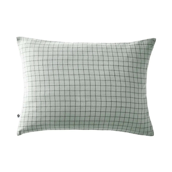 Taie d'oreiller Gaze de coton GAÏA MIX Eucalyptus by L'effet papillon