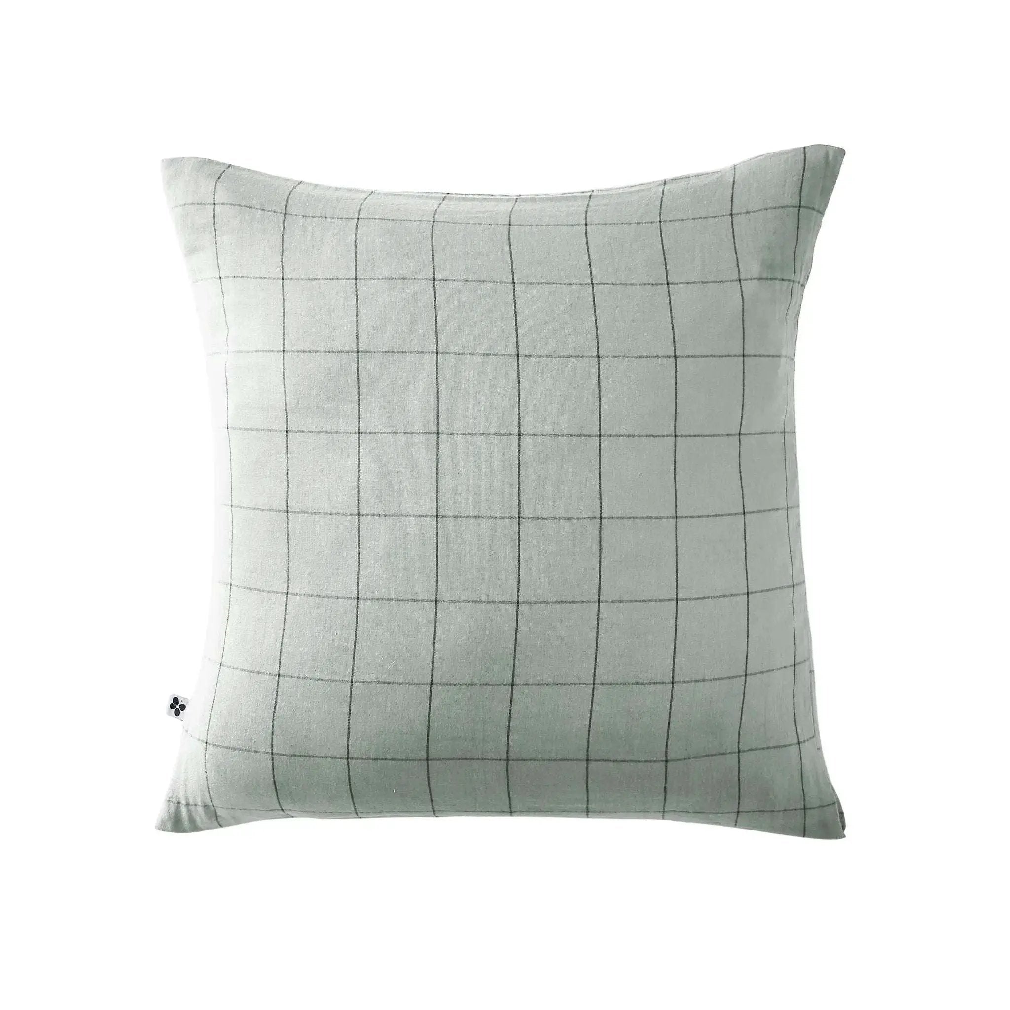 Taie d'oreiller Gaze de coton GAÏA MATCH Eucalyptus by L'effet papillon