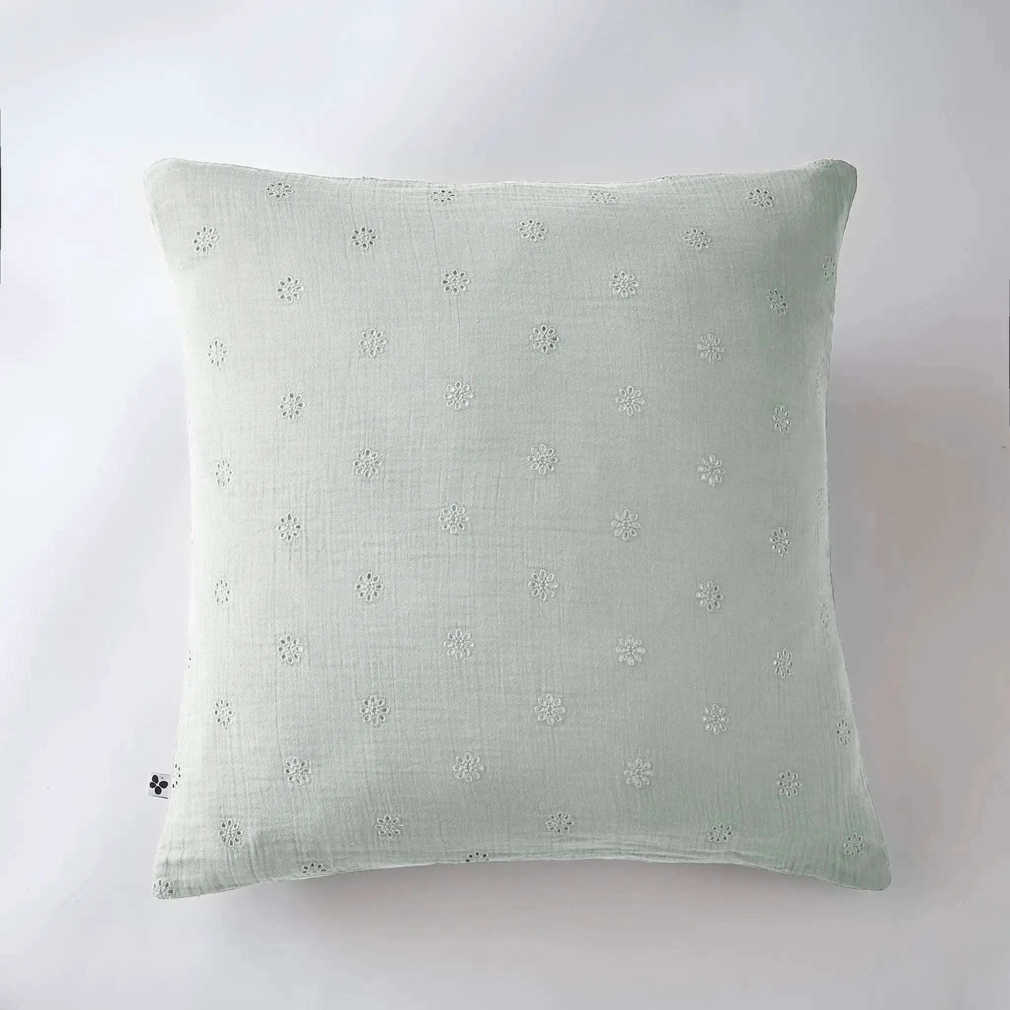 Taie d'oreiller Gaze de coton GAÏA BOHO Eucalyptus by L'effet papillon