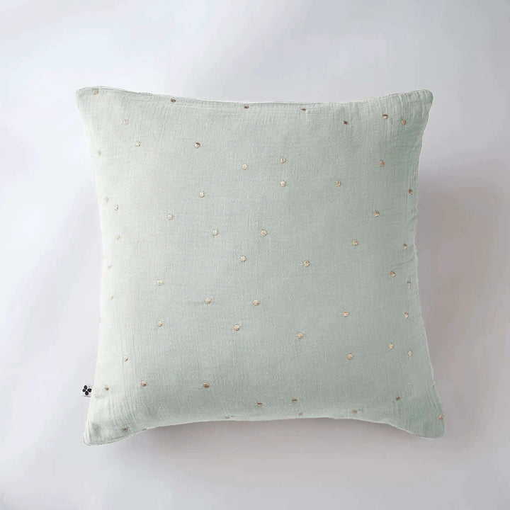 Taie d'oreiller Gaze de coton GAÏA CHIC Eucalyptus by L'effet papillon