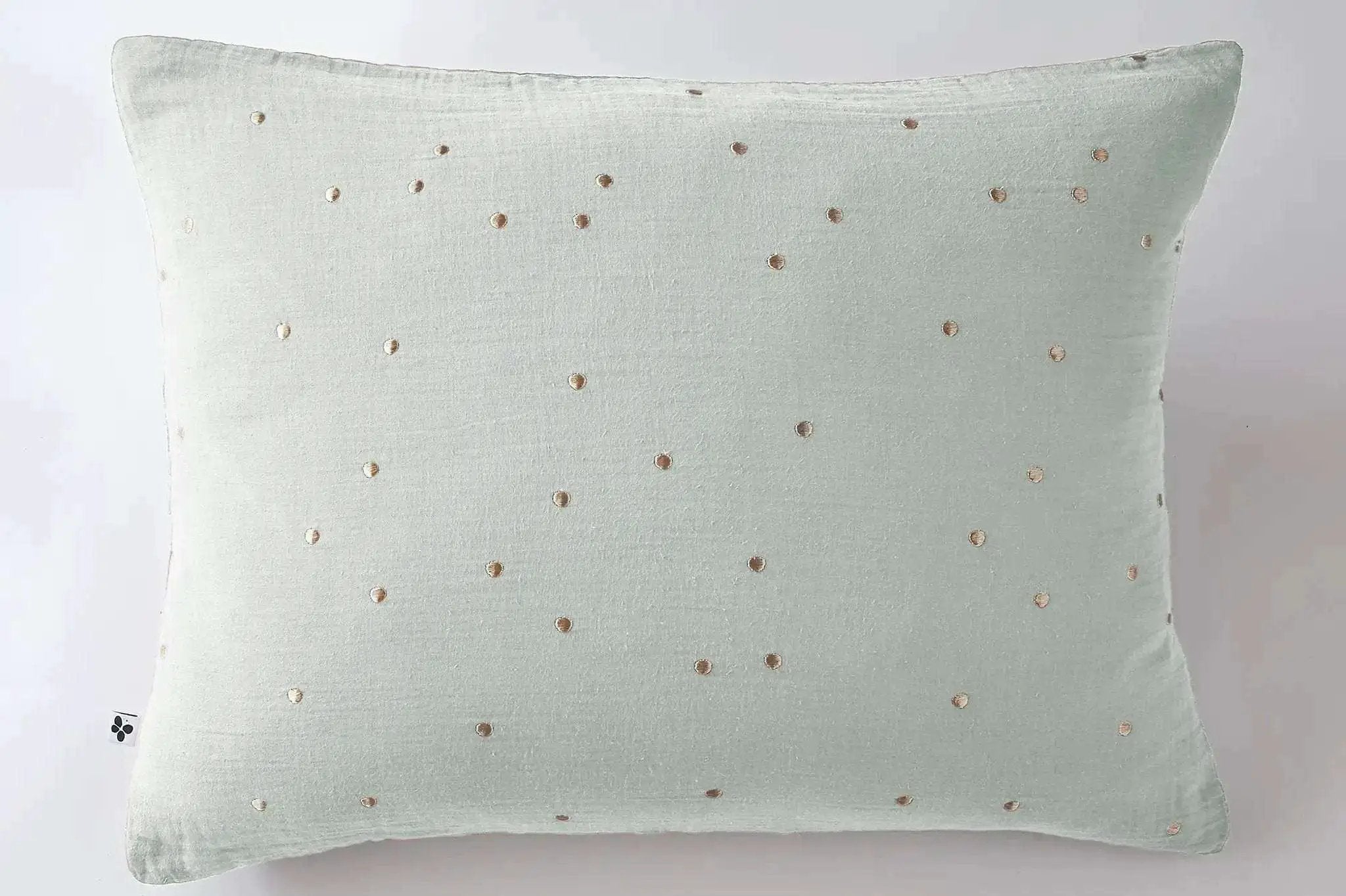 Taie d'oreiller Gaze de coton GAÏA CHIC Eucalyptus by L'effet papillon