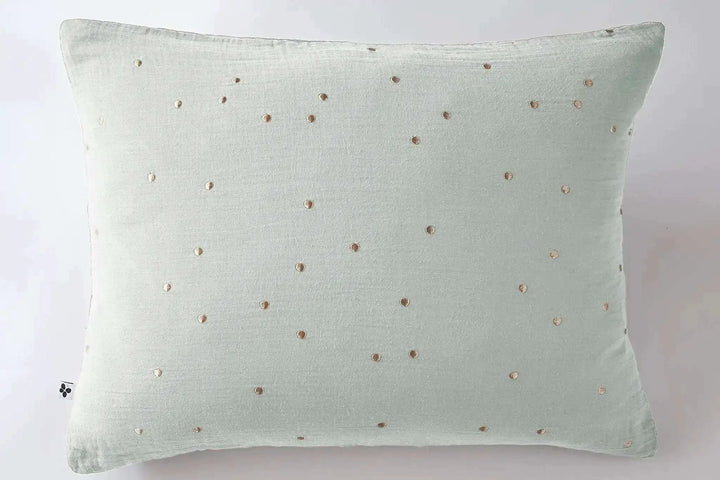 Taie d'oreiller Gaze de coton GAÏA CHIC Eucalyptus by L'effet papillon