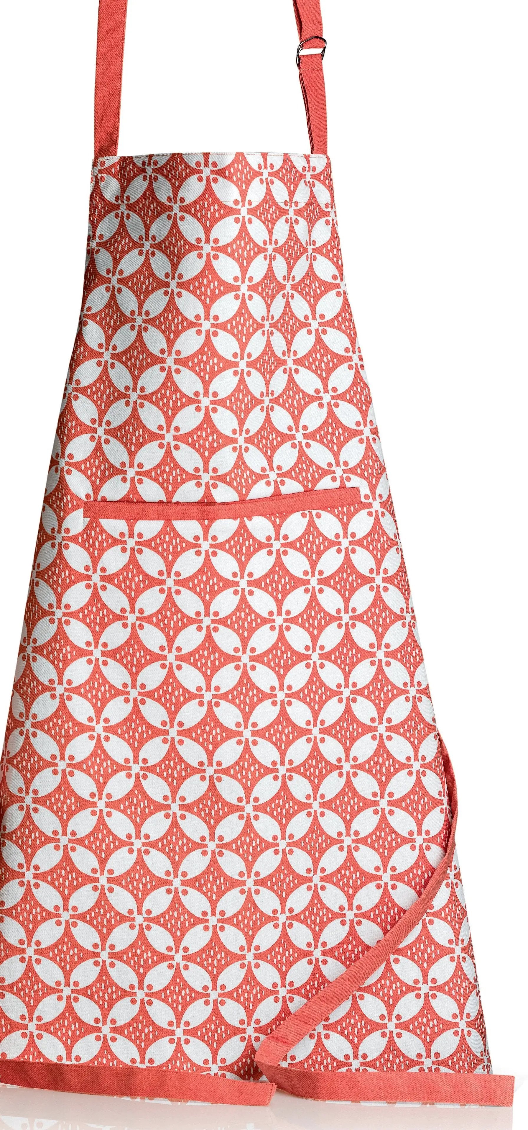 Tablier de cuisine enduit Fatou recyclé Corail 72 x 85 by Winkler