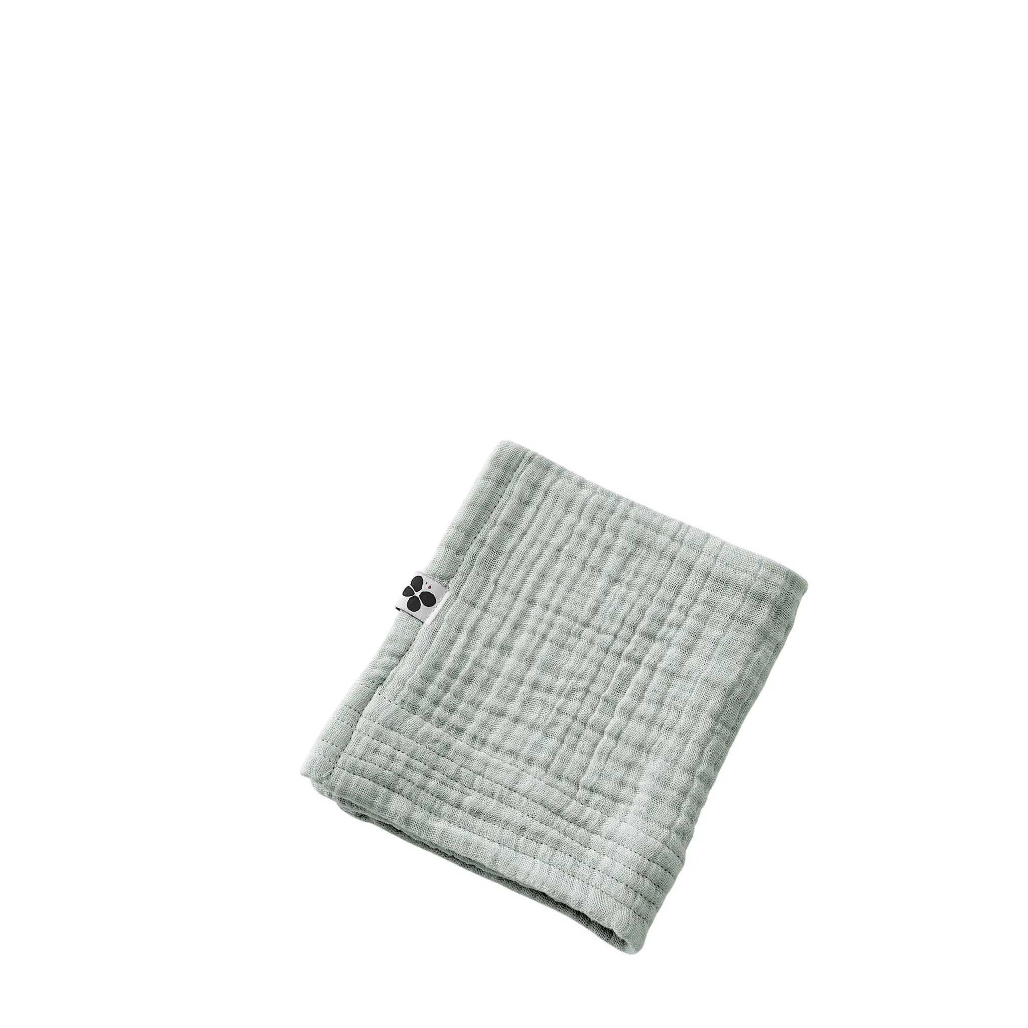 Serviette invité 30 x 50 cm Gaze de coton unie GAÏA Eucalyptus by L'effet papillon