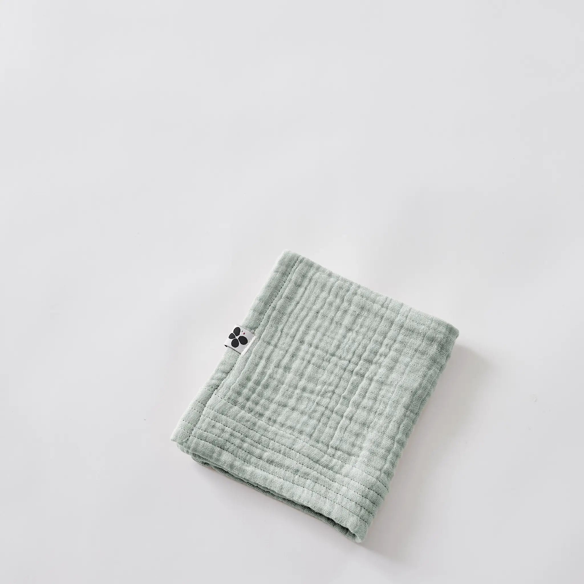 Serviette invité 30 x 50 cm Gaze de coton unie GAÏA Eucalyptus by L'effet papillon