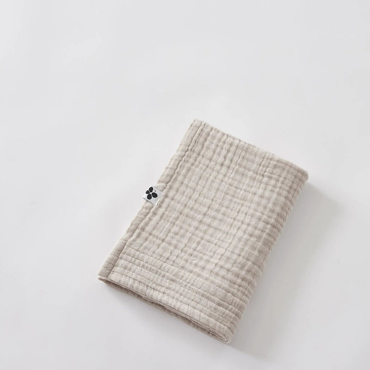 Serviette de toilette 50 x 90 cm Gaze de coton unie GAÏA Pampa by L'effet papillon
