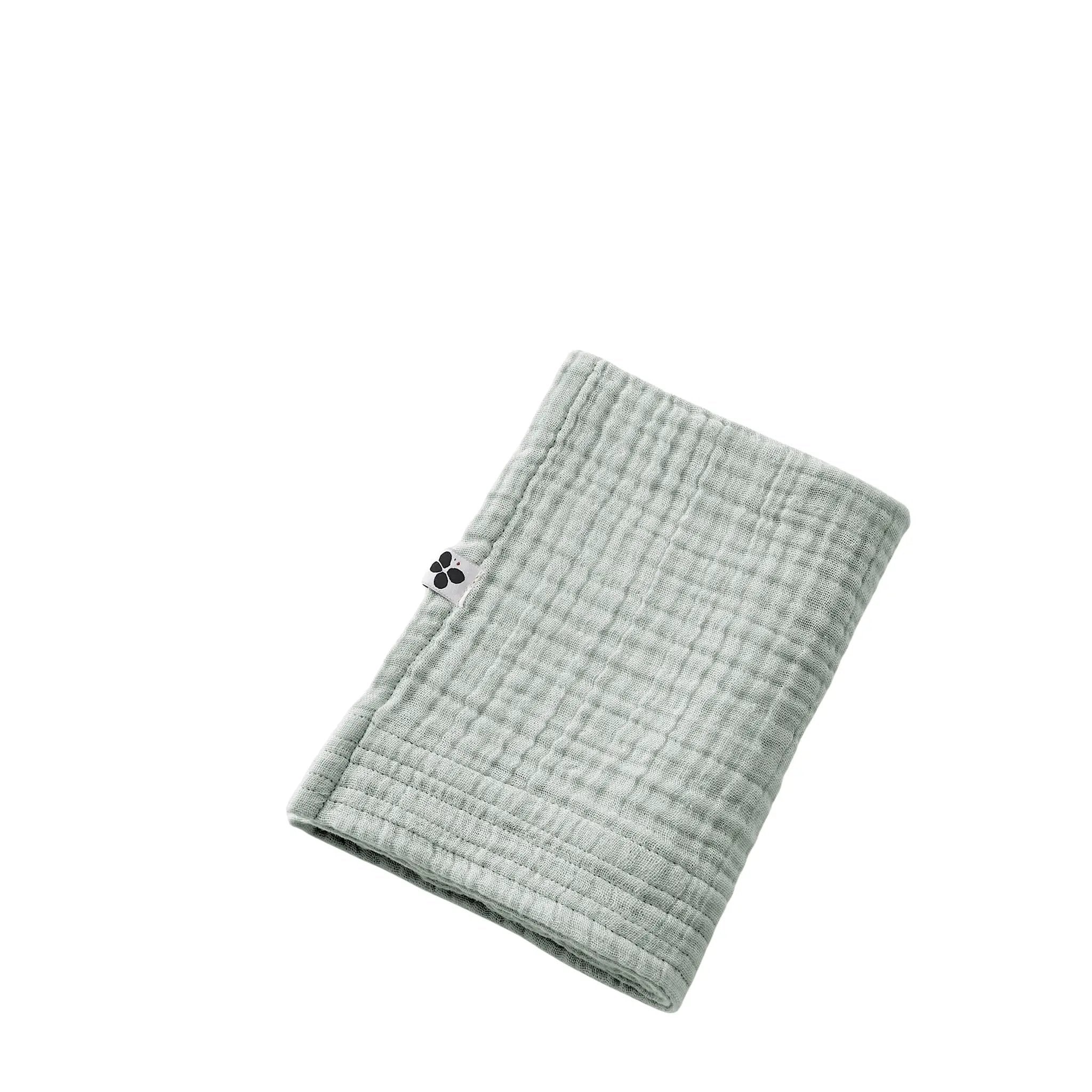 Serviette de toilette 50 x 90 cm Gaze de coton unie GAÏA Eucalyptus by L'effet papillon