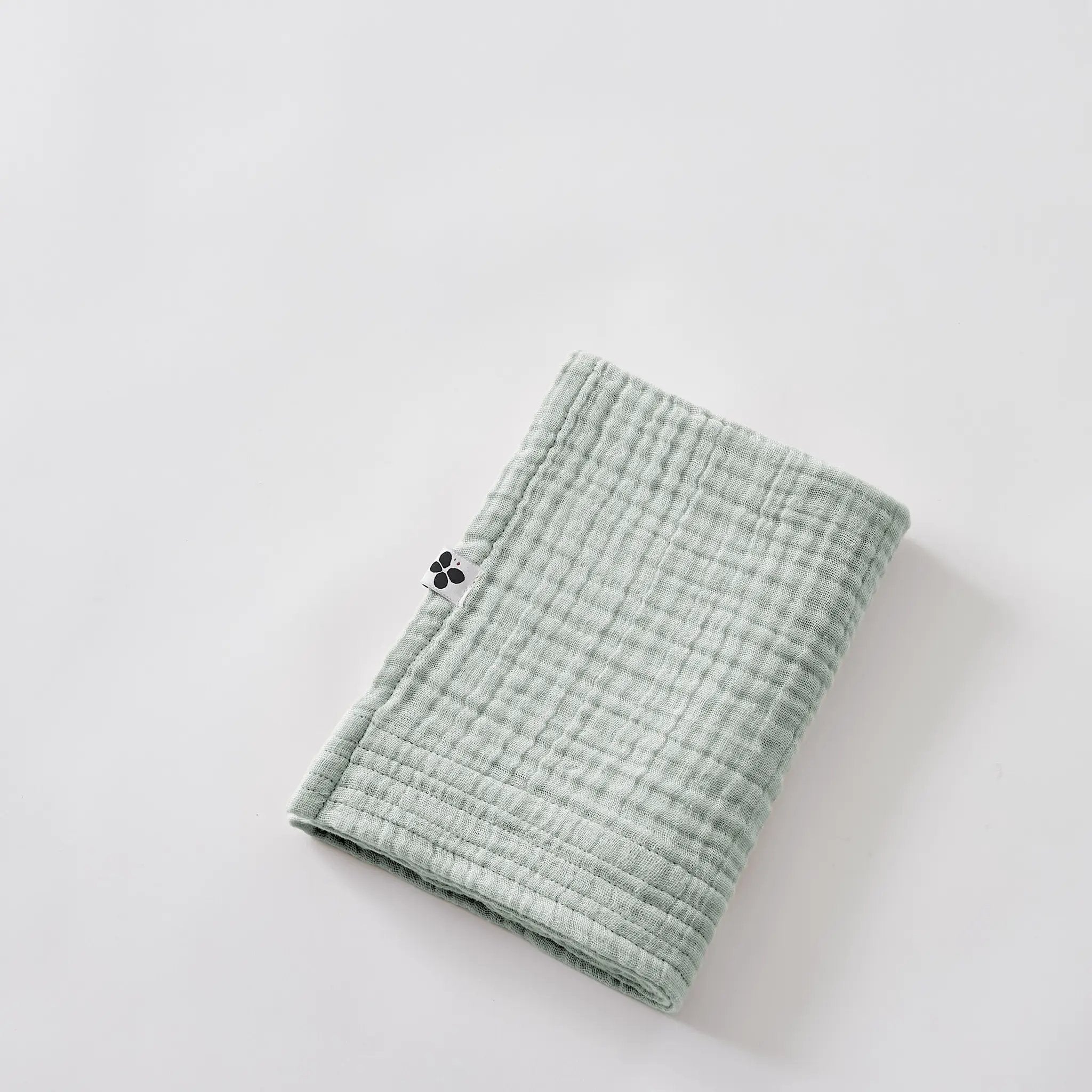 Serviette de toilette 50 x 90 cm Gaze de coton unie GAÏA Eucalyptus by L'effet papillon