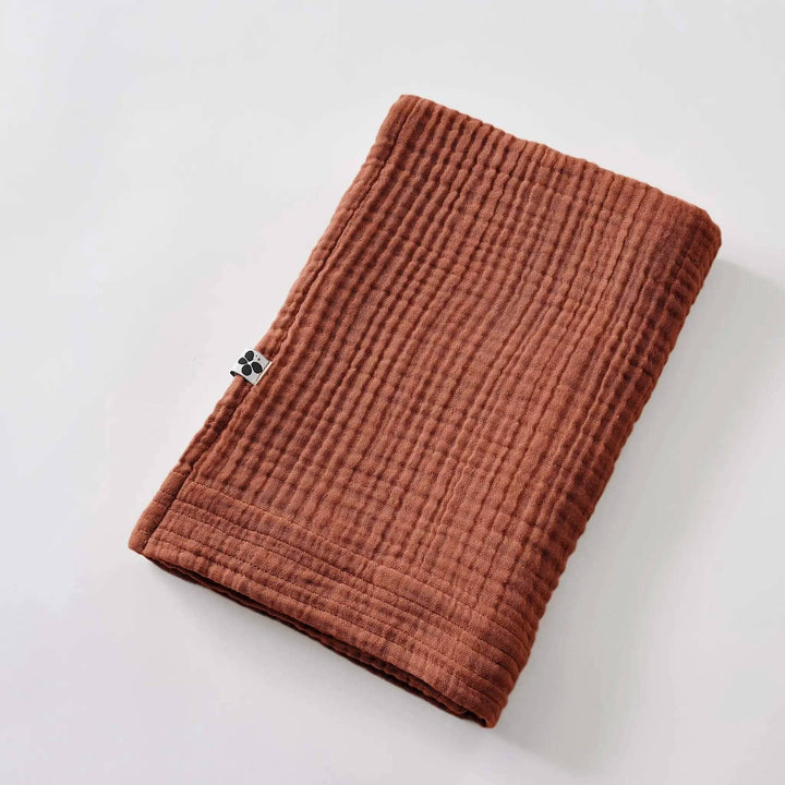 Drap de douche 70 x 130 cm Gaze de coton unie GAÏA Terracotta by L'effet papillon