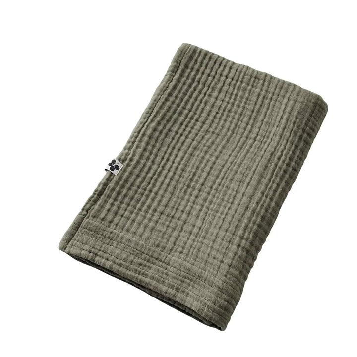 Drap de douche 70 x 130 cm Gaze de coton unie GAÏA Romarin by L'effet papillon