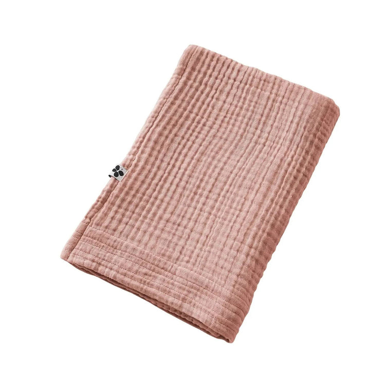 Drap de douche 70 x 130 cm Gaze de coton unie GAÏA Rose pêche by L'effet papillon