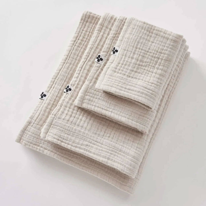 Drap de douche 70 x 130 cm Gaze de coton unie GAÏA Pampa by L'effet papillon