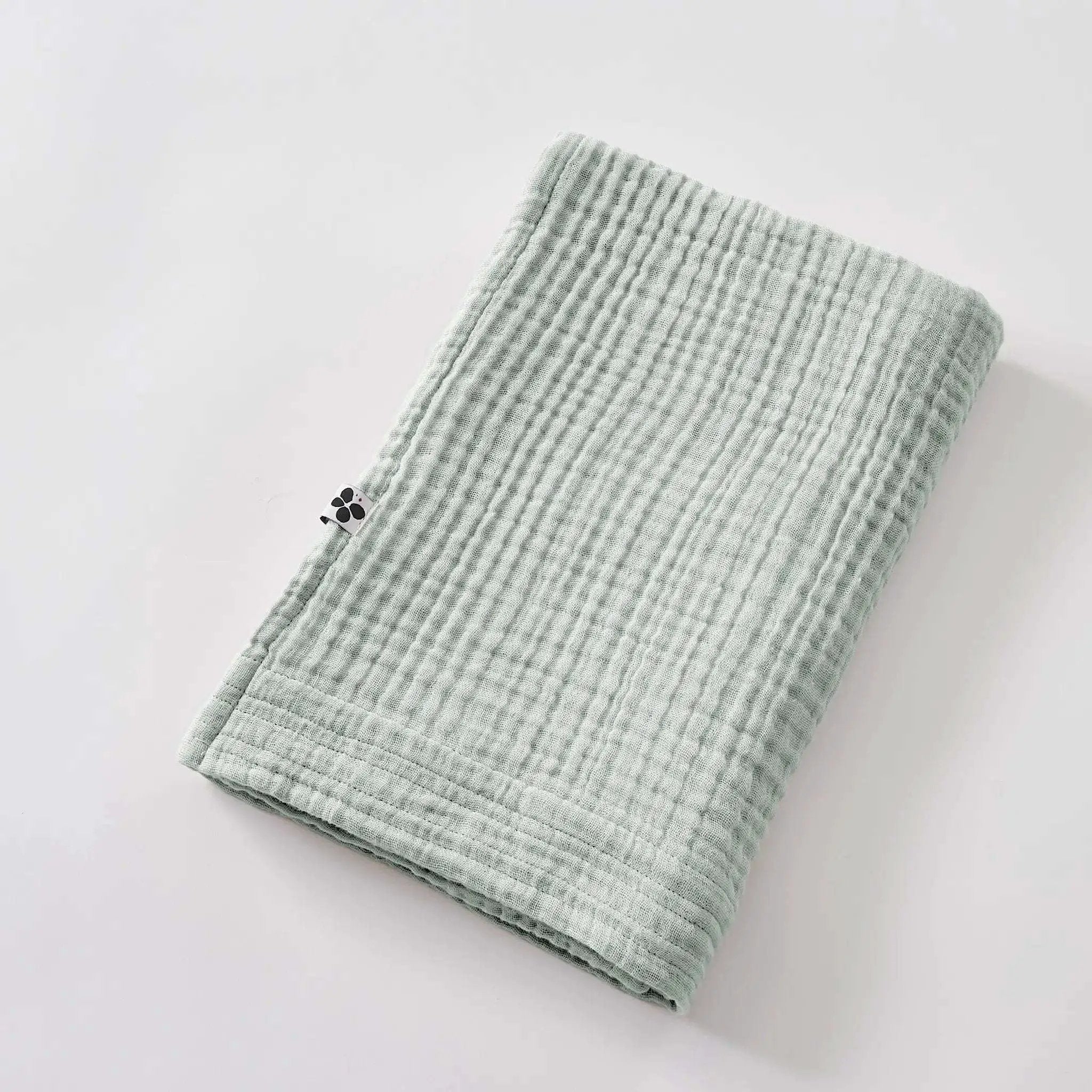 Drap de douche 70 x 130 cm Gaze de coton unie GAÏA Eucalyptus by L'effet papillon