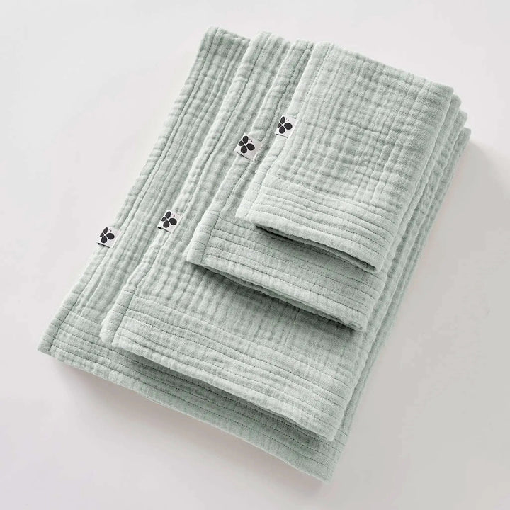 Drap de douche 70 x 130 cm Gaze de coton unie GAÏA Eucalyptus by L'effet papillon