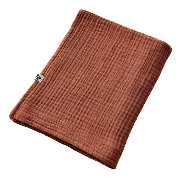 Drap de bain 90 x 150 cm Gaze de coton unie GAÏA Terracotta by L'effet papillon