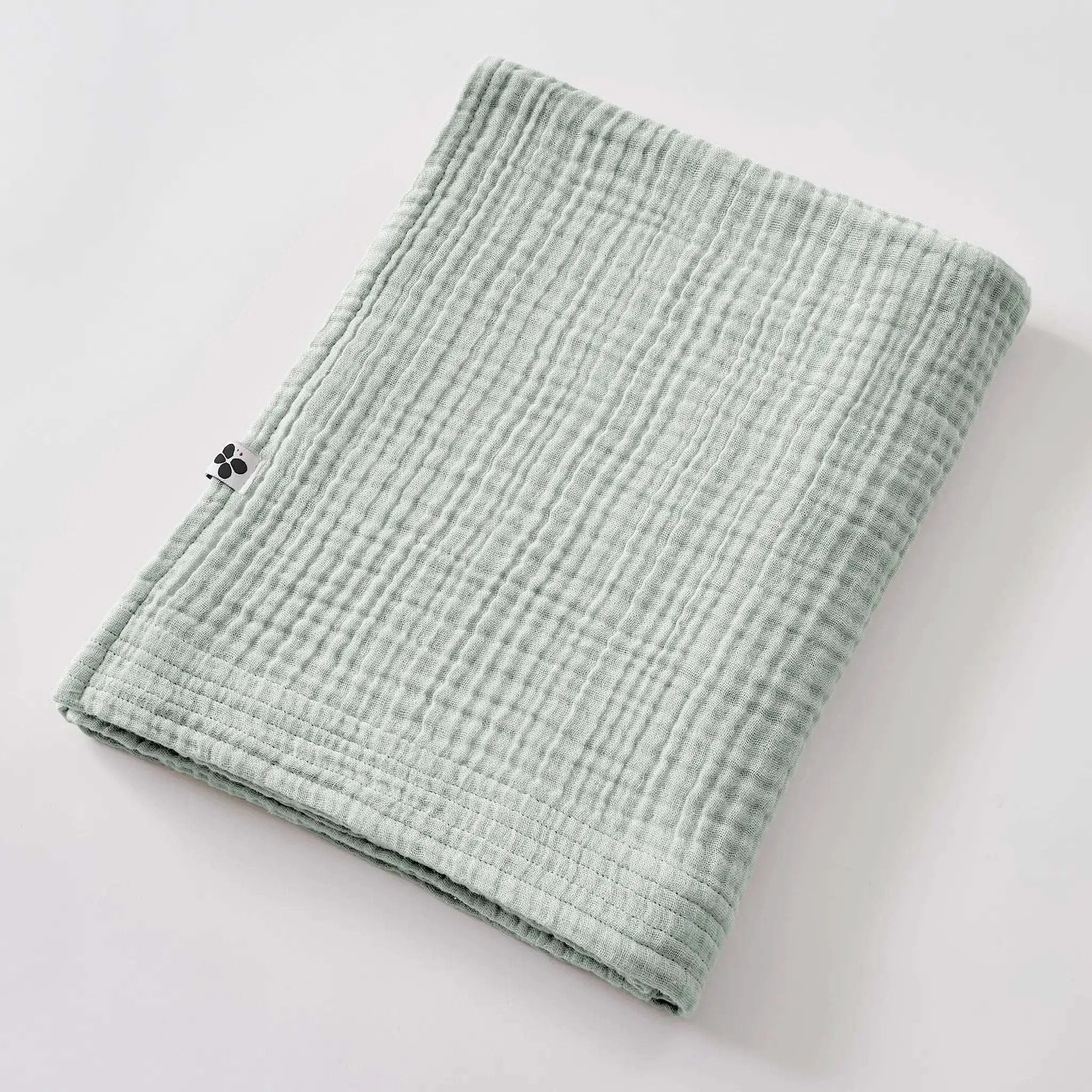 Drap de bain 90 x 150 cm Gaze de coton unie GAÏA Eucalyptus by L'effet papillon